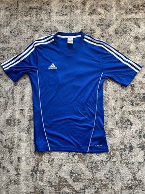 Adidas Climalite Youth Boys Small Blue Jersey #18
